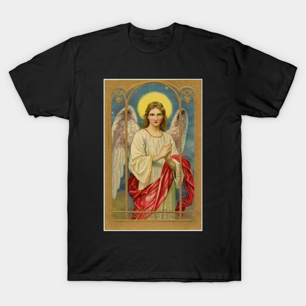 Vintage Christmas Greetings Angel T-Shirt by RetroSalt